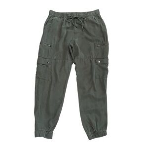 Banana Republic Women's Steel Green Tencel Cargo Jogger Size Medium